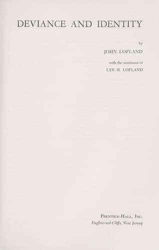 Cover image for Deviance and identity