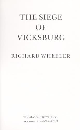 Cover image for The siege of Vicksburg
