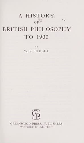 A history of British philosophy to 1900