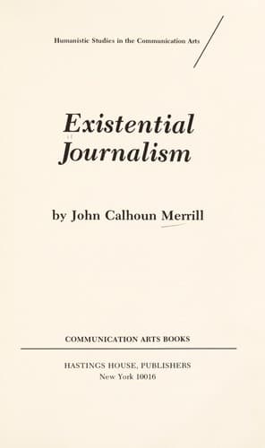 Cover image for Existential journalism