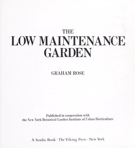 Cover image for The low maintenance garden