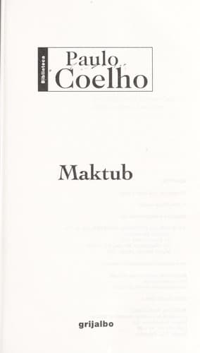 Cover image for Maktub