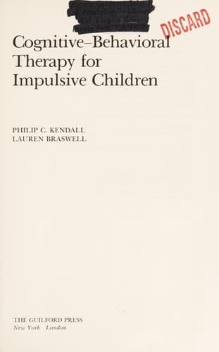 Cover image for Cognitive-behavioral therapy for impulsive children