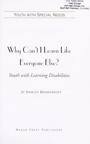 Cover image for Why can't I learn like everyone else?