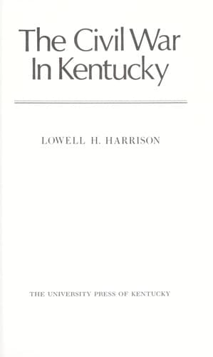 Cover image for The Civil War in Kentucky