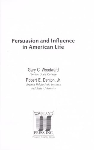 Cover image for Persuasion and influence in American life