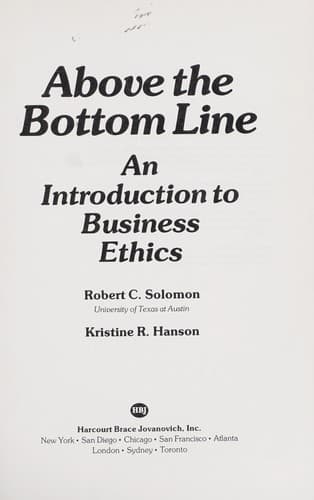 Cover image for Above the bottom line
