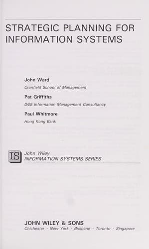 Cover image for Strategic planning for information systems