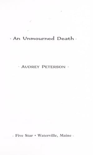Cover image for An unmourned death