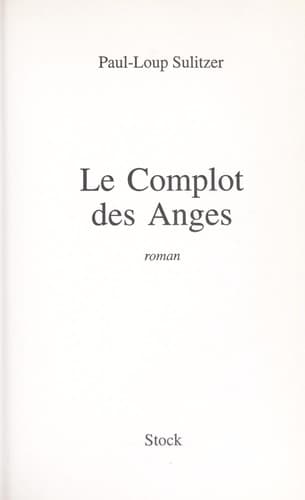 Cover image for Le complot des anges