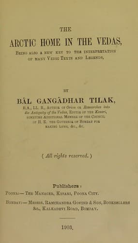 The Arctic home in the Vedas