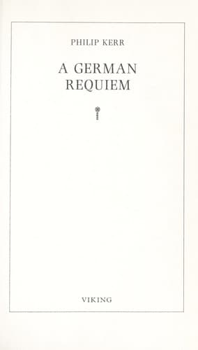 Cover image for A German requiem