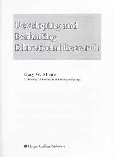 Cover image for Developing and evaluating educational research