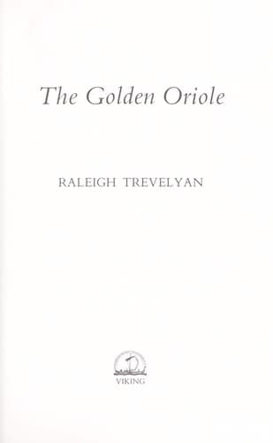 Cover image for The golden oriole