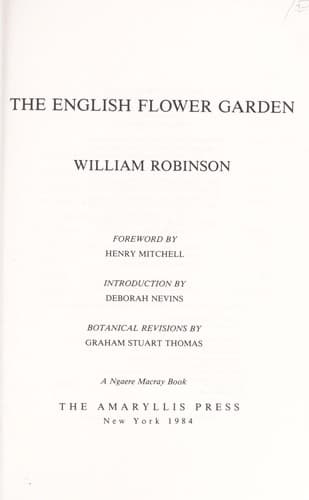 Cover image for The English flower garden