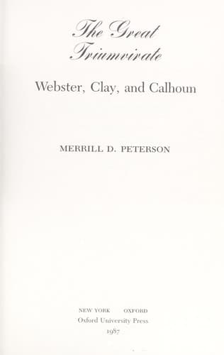 Cover image for The great triumvirate