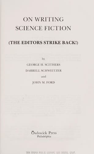 Cover image for On writing science fiction