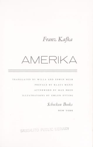 Cover image for Amerika