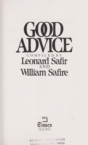 Cover image for Good advice