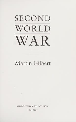 Cover image for Second World War