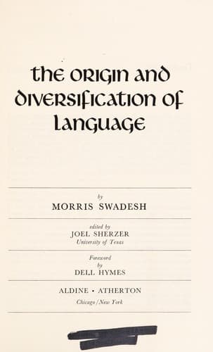 Cover image for The origin and diversification of language