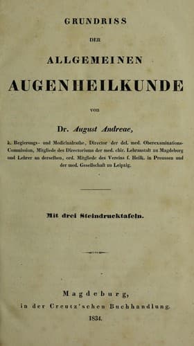 Grundriss der gesammten Augenheilkunde