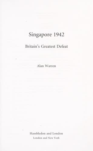 Cover image for Singapore, 1942