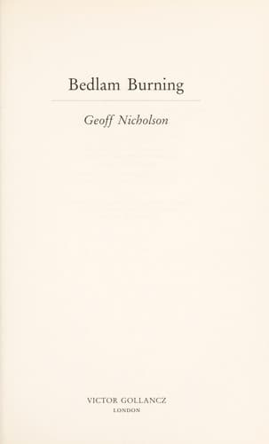 Cover image for Bedlam burning
