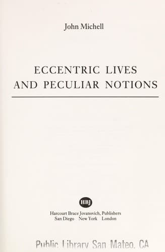 Cover image for Eccentric Lives & Peculiar Notions