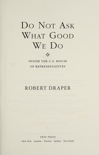 Do not ask what good we do