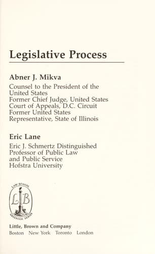 Cover image for Legislative process