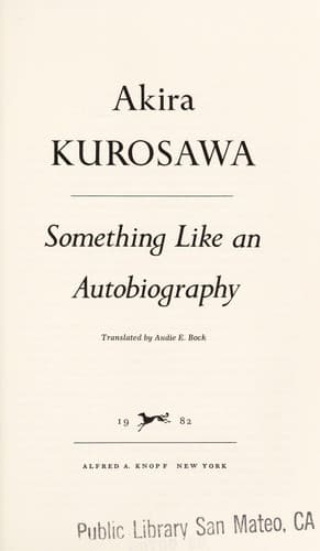 Cover image for Something like an autobiography