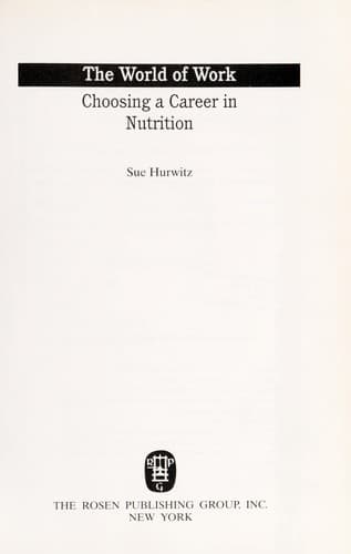 Cover image for Choosing a career in nutrition