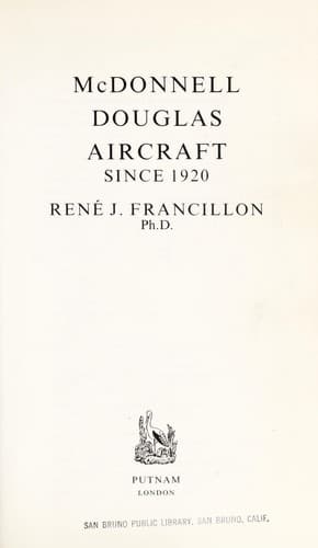 Cover image for McDonnell Douglas aircraft since 1920