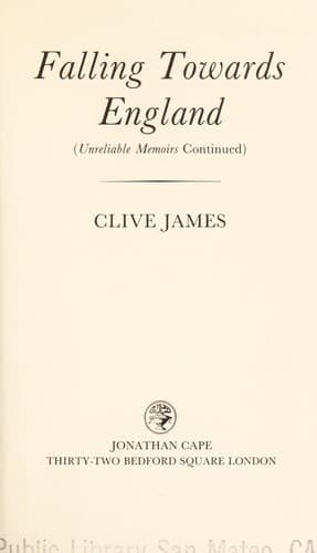 Cover image for Falling towards England (Unreliable memoirs continued)