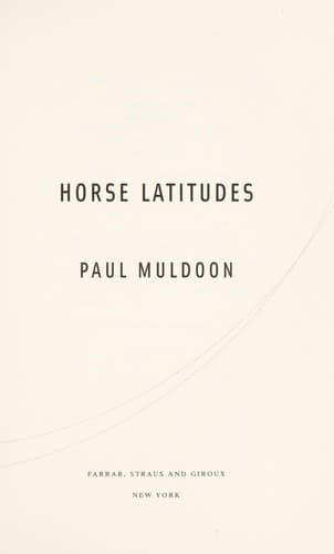 Cover image for Horse latitudes