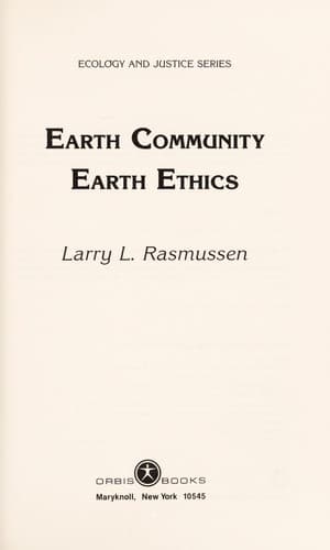 Cover image for Earth community earth ethics