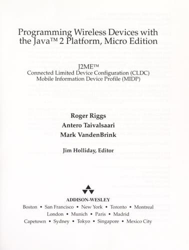 Cover image for Programming wireless devices with the Java 2 platform, micro edition