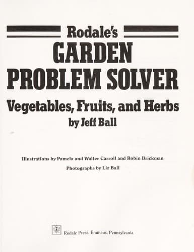 Cover image for Rodale's garden problem solver
