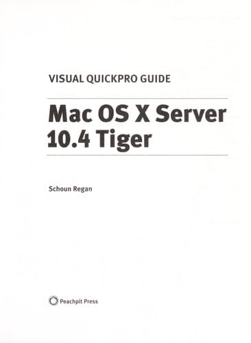 Cover image for MAC OS X Server 10.4 Tiger