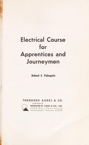 Cover image for Electrical course for apprentices and journeymen