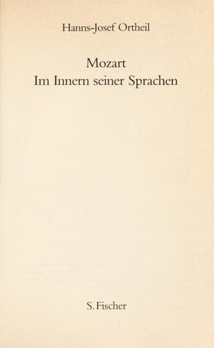 Cover image for Mozart im Innern seiner Sprachen