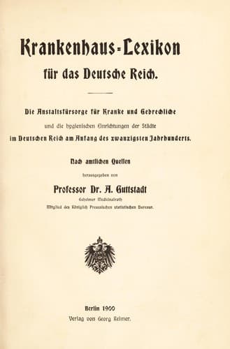 Krankenhaus-Lexikon f©ơr das Deutsche Reich