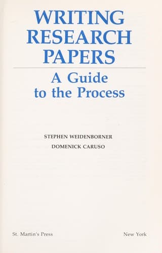 Cover image for Writing research papers