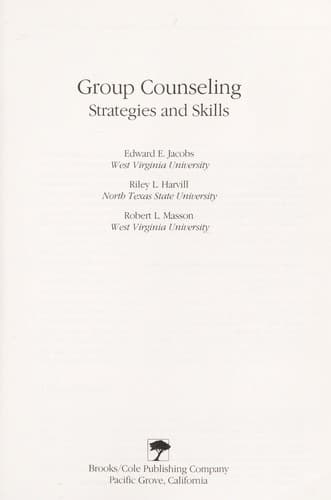 Cover image for Group counseling
