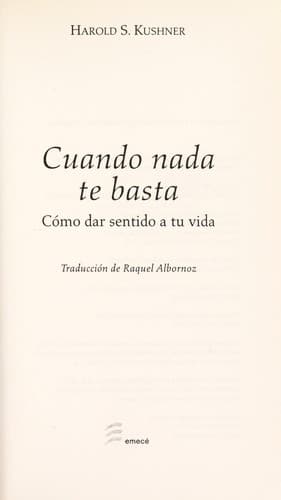 Cover image for Cuando NADA Te Basta