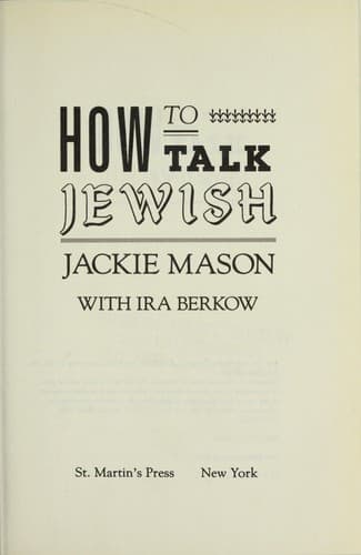Cover image for How to talk Jewish