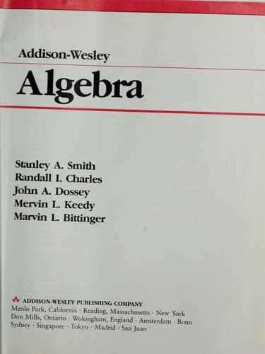 Addison-Wesley Algebra