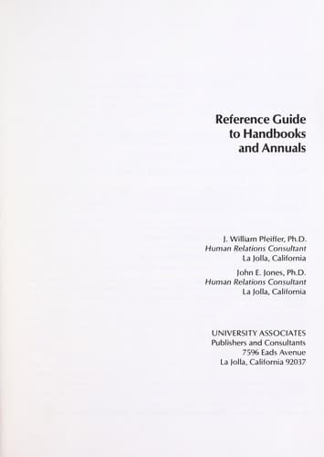 Cover image for Reference guide to handbooks and annuals