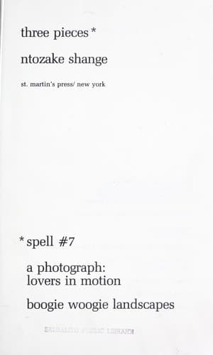 Cover image for Three pieces